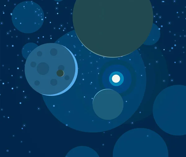 Иллюстрация Карикатурный Рисунок Стиле Космической Картины Глубокое Огромное Пространство Звезды — стоковое фото