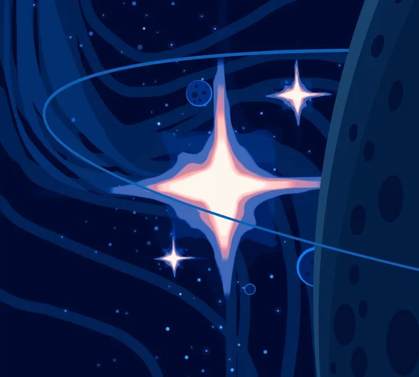 Ilustracji Cartoon Draw Styl Obrazu Przestrzeni Głęboka Ogromna Przestrzeń Gwiazdy — Zdjęcie stockowe