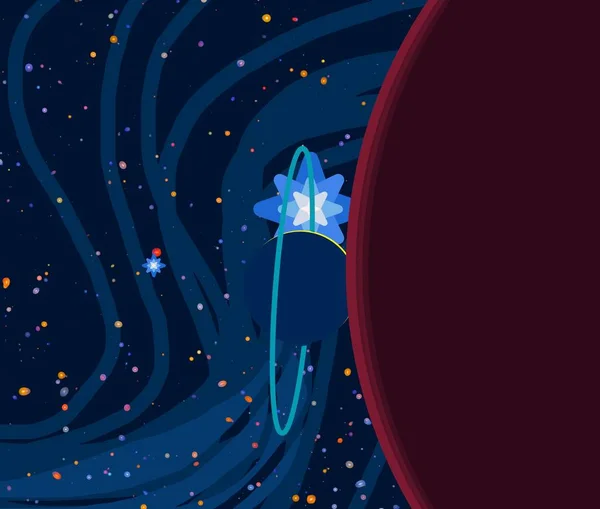 Ilustracji Cartoon Space Obraz Tła Głęboka Przestrzeń Międzygwiezdna Gwiazdy Planety — Zdjęcie stockowe