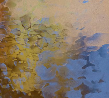 2d illüstrasyon. Beton düz duvar grafitisi. Modern sanat tarzı. Çok renkli şekil ler ve desenler. El yapımı sprey resimleri. Boyalı pürüzlü yüzey. Fırça darbeleri.      