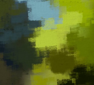 Soyut rastgele şekiller. 2D illüstrasyon arka planı. Düz beton duvarda sanatsal modern sanat kalıpları. Kabataslak boyalı yüzey. El yapımı fırça darbeleri.