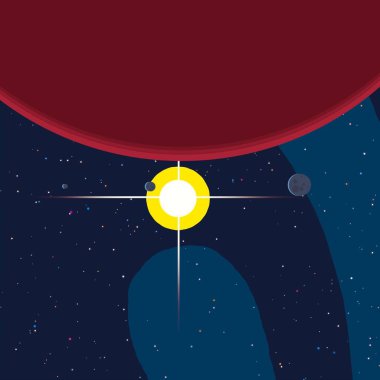 yıldız ile güzel kozmos astronomi arka plan