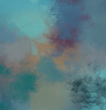 2d illüstrasyon. Beton düz duvar grafitisi. Modern sanat tarzı. Çok renkli şekil ler ve desenler. El yapımı sprey resimleri. Boyalı pürüzlü yüzey. Fırça darbeleri.   