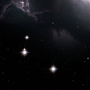 Boş bir alanda galaksi