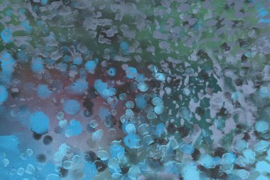 2d illüstrasyon. Beton düz duvar grafiti fon. Modern sanat tarzı. Çok renkli şekil ler ve desenler. El yapımı sprey resimleri. Boyalı pürüzlü yüzey. El yapımı fırça darbeleri.