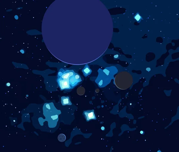 Εικονογράφηση Κινούμενα Σχέδια Σύμπαν Εικόνα Φόντο Βαθιά Διαστρικό Διάστημα Αστέρια — Φωτογραφία Αρχείου