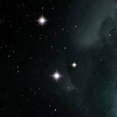 Derin uzay yıldız alanı. Evren yıldızlarla ve gazla dolu. çok uzak bir evren çizimi. 