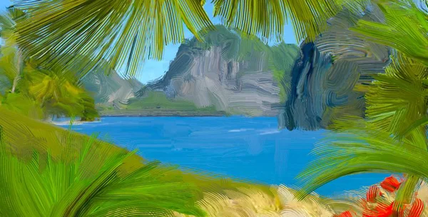 Krásná Tropická Pláž Pozadí — Stock fotografie