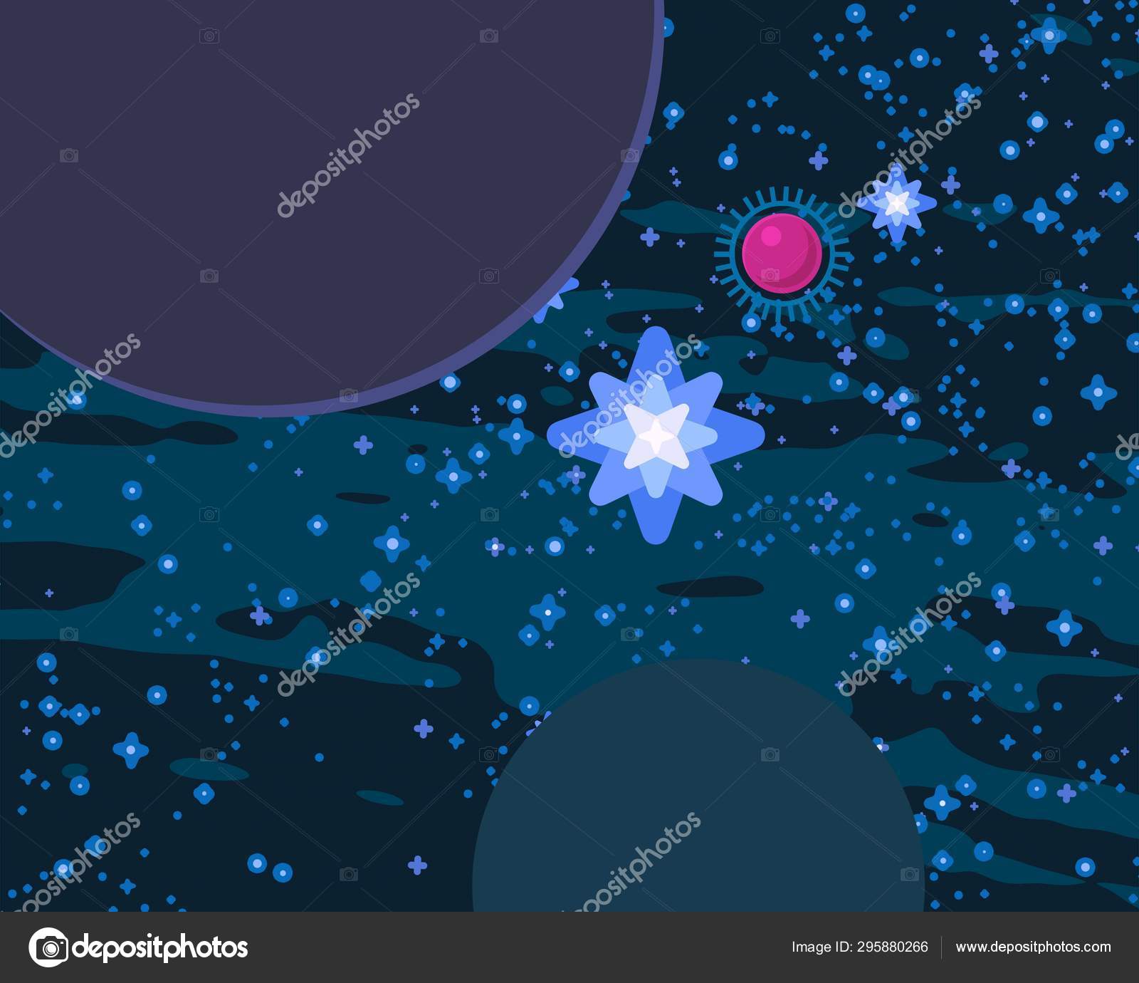 Illustration Cartoon Draw Style Space Picture Deep Vast