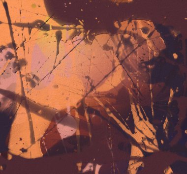 Soyut rasgele şekiller. 2d illüstrasyon. Modern sanat desenleri.