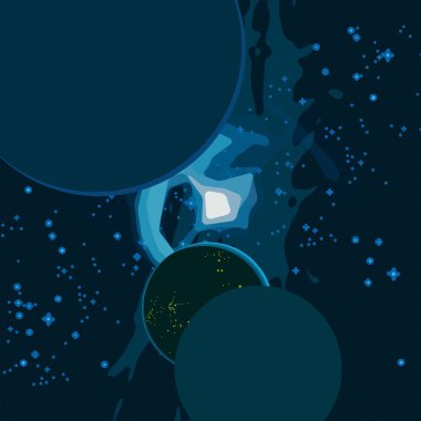 Boş bir alanda galaksi