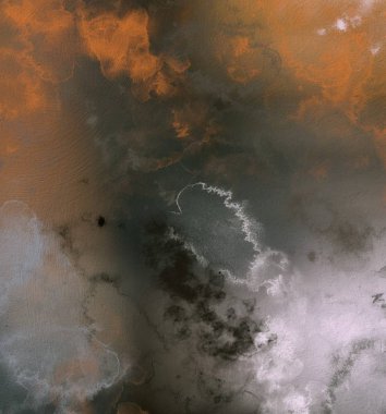 2D çizim. Beton duvar yazısı. Modern sanat tarzı. Çok renkli şekiller ve desenler. El yapımı sprey resimler. Kabataslak boyalı yüzey. 