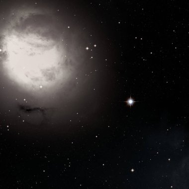 Derin uzay yıldız alanı. Evren yıldızlarla ve gazla dolu. çok uzak bir evren çizimi. 