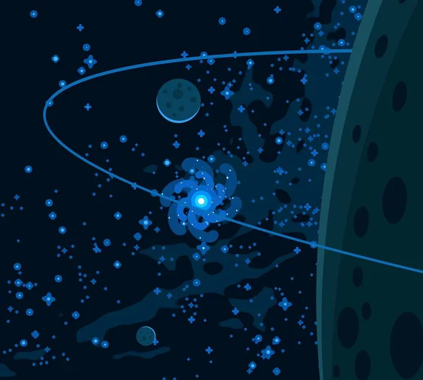Illüstrasyon Karikatür Cosmos Arka Plan Görüntüsü Derin Yıldızlararası Uzay Yıldızlar — Stok fotoğraf