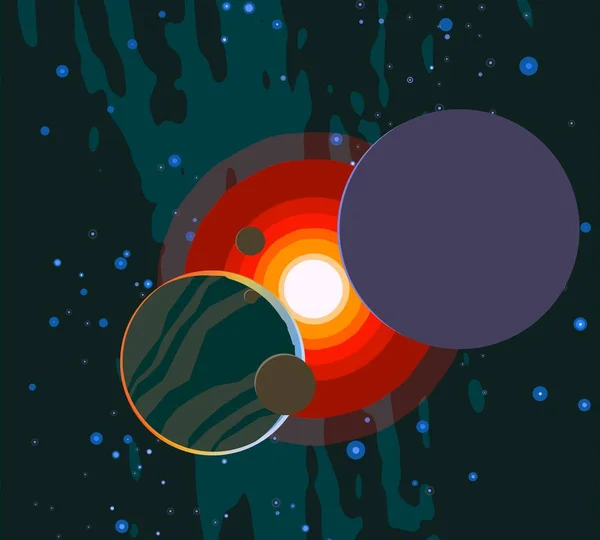 Abstrato Colorido Espaço Cósmico Fundo — Fotografia de Stock