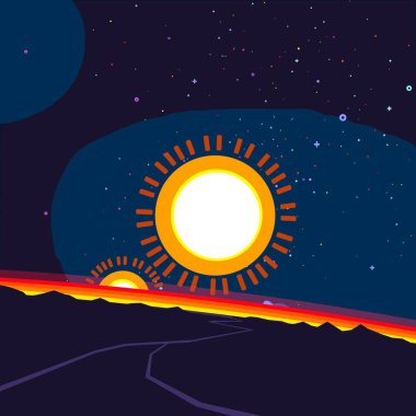 uzay figürleri ile güzel cosmos arka plan