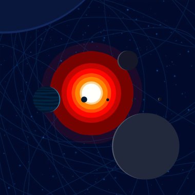 uzay figürleri ile güzel cosmos arka plan