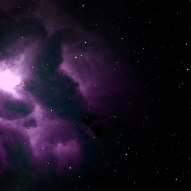 Evren yıldız ve gazla dolu. Uzak evren İllüstrasyon.  