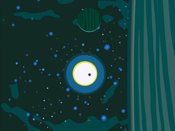 Kuva Sarjakuva Kosmos Taustakuva Tähtienvälinen Avaruus Tähdet Planeetat Kuut Eri — kuvapankkivalokuva