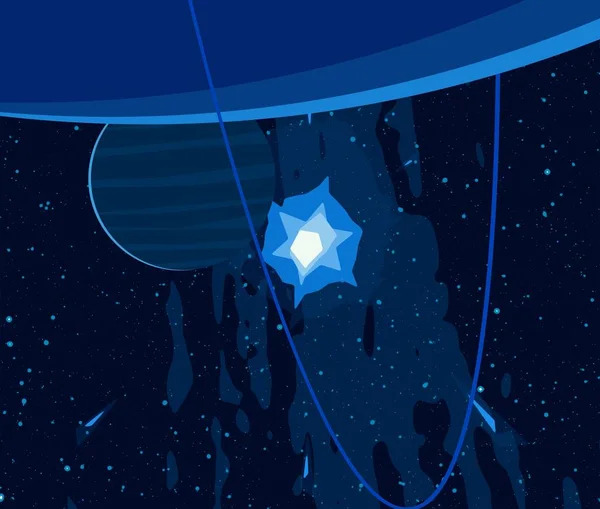 Ilustracji Cartoon Draw Styl Obrazu Przestrzeni Głęboka Ogromna Przestrzeń Gwiazdy — Zdjęcie stockowe