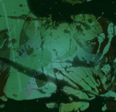 Soyut rasgele şekiller. 2d illüstrasyon. Beton duvarda sanatsal modern sanat desenleri.