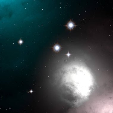 Boş bir alanda galaksi