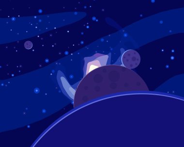 yıldız ile güzel kozmos astronomi arka plan