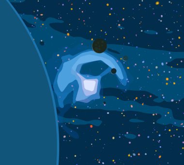 yıldız ile güzel kozmos astronomi arka plan