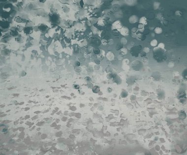 2d illüstrasyon. Beton düz duvar grafiti fon. Modern sanat tarzı. Çok renkli şekil ler ve desenler. El yapımı sprey resimleri. Boyalı pürüzlü yüzey. El yapımı fırça darbeleri.