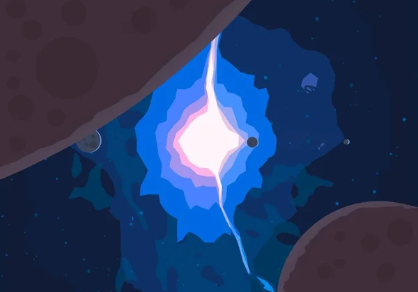 Ілюстрація Мультфільм Простору Фонового Зображення Глибокий Космос Зірки Планети Місяці — стокове фото