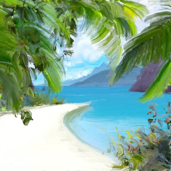 Beautiful Tropical Beach Background — Stock Photo, Image