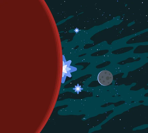 Abbildung Cartoon Zeichnen Stil Bild Tief Interstellaren Raum Sterne Planeten — Stockfoto