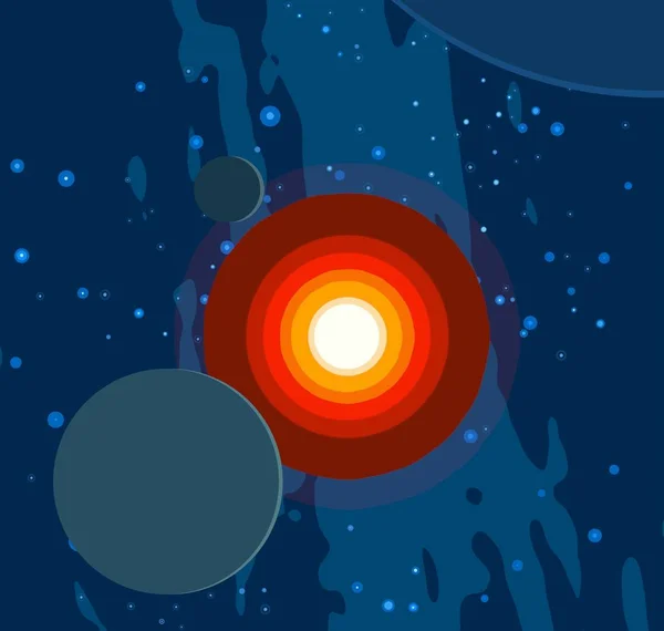 Abbildung Cartoon Space Hintergrundbild Tiefe Riesige Raum Sterne Planeten Und — Stockfoto