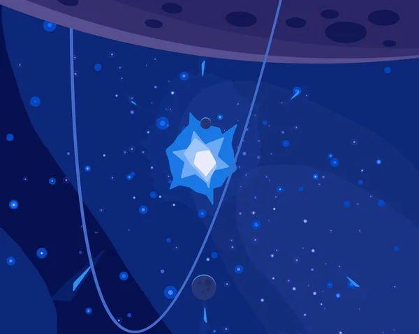 Ilustracji Cartoon Space Obraz Tła Głęboka Ogromna Przestrzeń Gwiazdy Planety — Zdjęcie stockowe