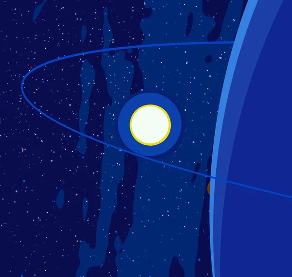 Illusztráció Cartoon Space Háttérkép Mély Hatalmas Teret Csillagok Bolygók Holdak — Stock Fotó