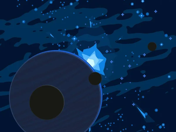 Illustration Cartoon Space Bakgrundsbild Djupt Stort Utrymme Stjärnor Planeter Och — Stockfoto
