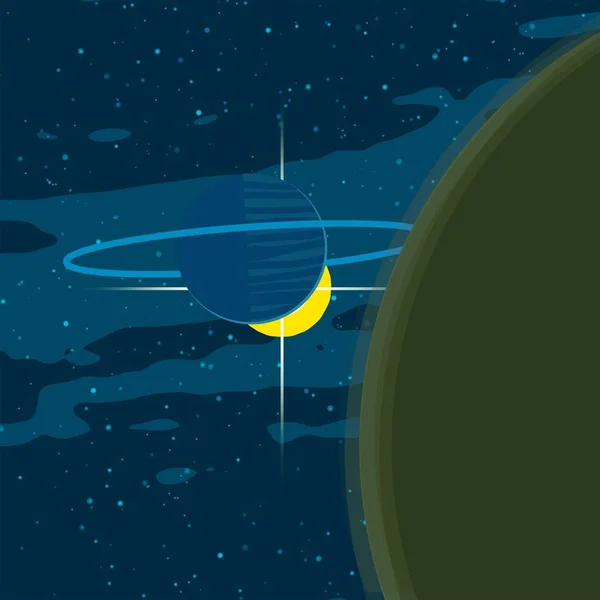 Ilustração Desenhos Animados Imagem Fundo Espaço Espaço Profundo Vasto Estrelas — Fotografia de Stock