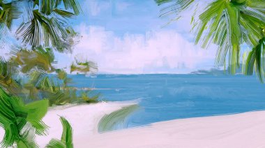 Arka planda güzel tropikal plaj