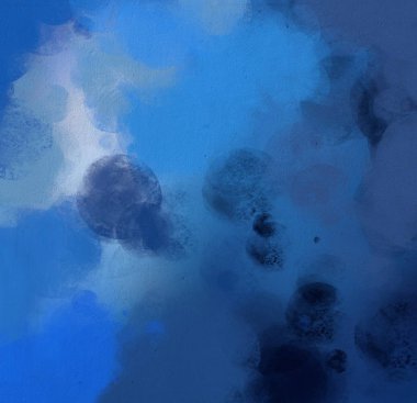 Soyut rastgele şekiller. 2D illüstrasyon arka planı. Düz beton duvarda sanatsal modern sanat kalıpları. Kabataslak boyalı yüzey. El yapımı fırça darbeleri.