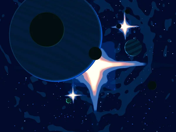 Ilustração Desenhos Animados Imagem Fundo Espaço Profundo Vasto Espaço Estrelas — Fotografia de Stock
