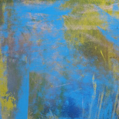 Soyut rasgele şekiller. 2d illüstrasyon. Düz beton duvarda sanatsal modern sanat desenleri. Boyalı pürüzlü yüzey.