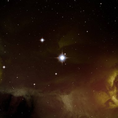 Derin uzay yıldız alanı. Evren yıldızlarla ve gazla dolu. çok uzak bir evren çizimi. 