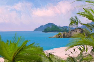 Arka planda güzel tropikal plaj