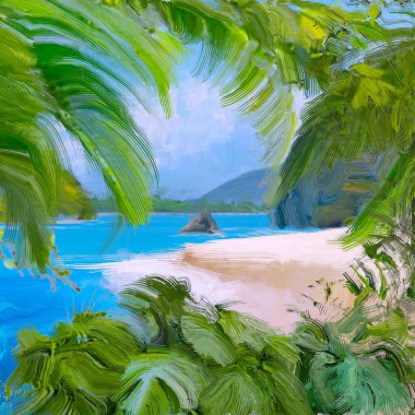 Arka planda güzel tropikal plaj