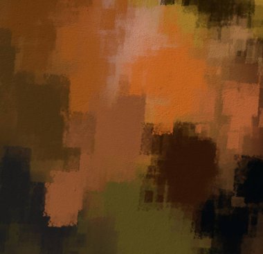 Soyut rastgele şekiller. 2D illüstrasyon arka planı. Düz beton duvarda sanatsal modern sanat kalıpları. Kabataslak boyalı yüzey. El yapımı fırça darbeleri.