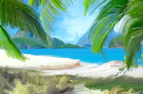 背景に美しい熱帯のビーチ — ストック写真