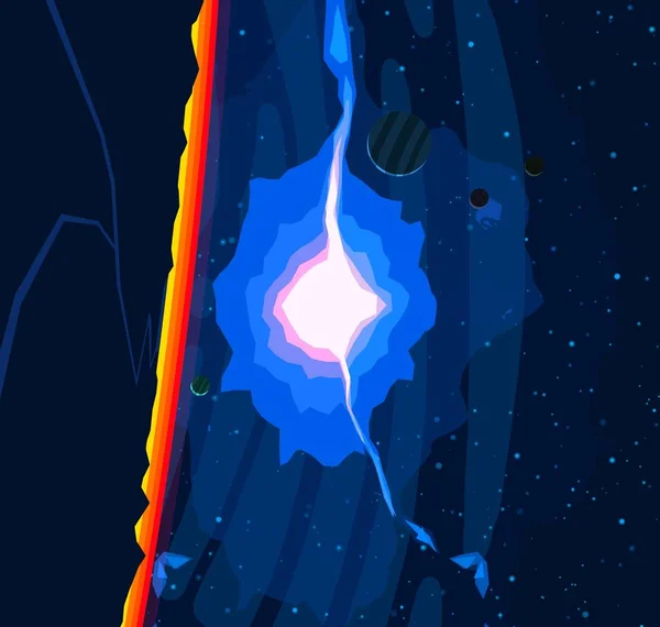 Ілюстрація Мультфільм Простору Фонового Зображення Глибокий Великий Простір Зірки Планети — стокове фото