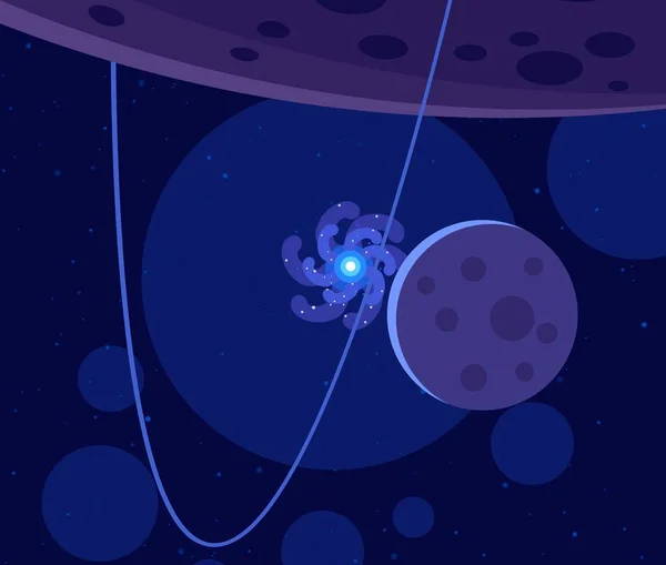 Illustration Tecknad Utrymme Bakgrundsbild Långt Ner Rymden Stjärnor Planeter Och — Stockfoto