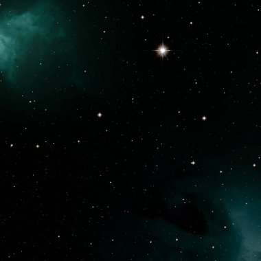 Derin uzay yıldız alanı. Evren yıldızlarla ve gazla dolu. çok uzak bir evren çizimi. 