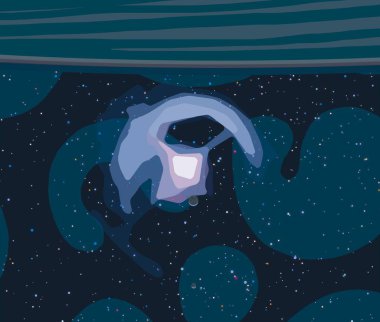yıldız ile güzel kozmos astronomi arka plan